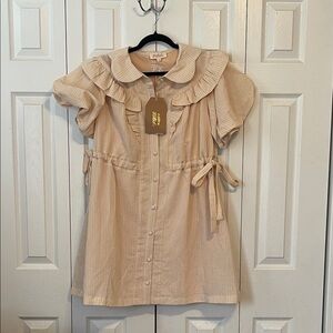 Listicle Cream Midi Dress